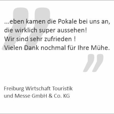 Dankesschreiben der Freiburg Wirtschaft Touristik und Messe GmbH & Co. KG