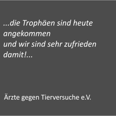Dankesschreiben für Awardsonderanfertigung