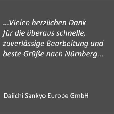 Dankesschreiben für Awardsonderanfertigung