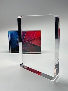 Acrylglas-Aufsteller transparent