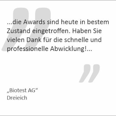 Dankschreiben der "Biotest AG"