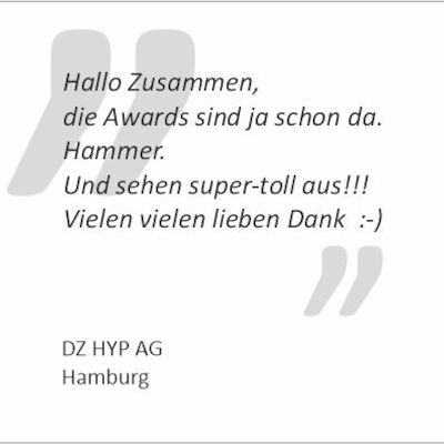 Dankschreiben der "DZ HYP AG"