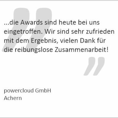 Dankschreiben der "Powercloud GmbH"