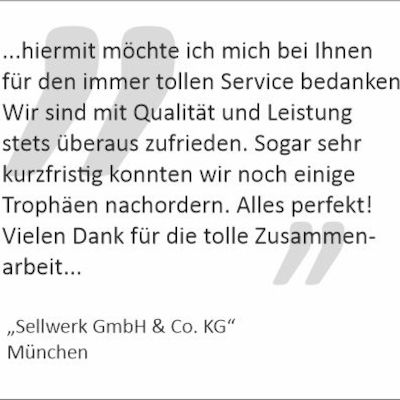 Dankschreiben der "Sellwerk GmbH"