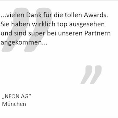 Dankschreiben der "NFON AG"