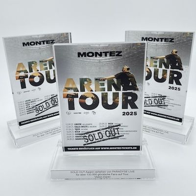 "Sold Out Award" für Arena Tour Montez