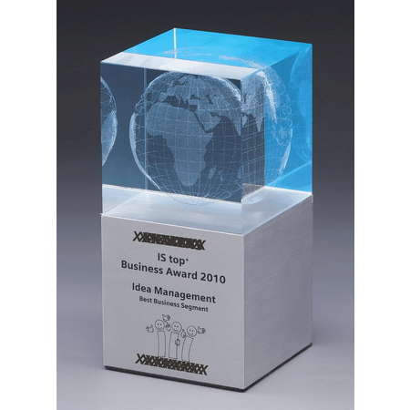 Glasinnengravur "Globus"