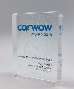 carwow Award (Umsetzung 2019 + 2021)
