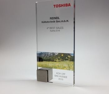 Award-Aufsteller "Toshiba"