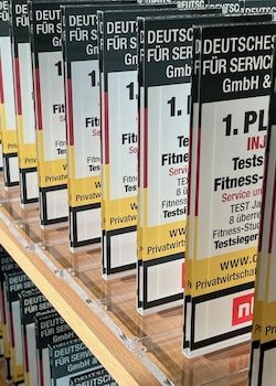 Zertifikataufsteller "Testsieger"