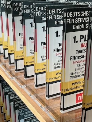 Zertifikataufsteller "Testsieger"