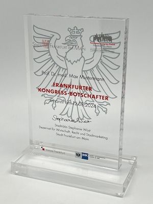 Zertifikat-Aufsteller "Frankfurter Kongress Botschafter"