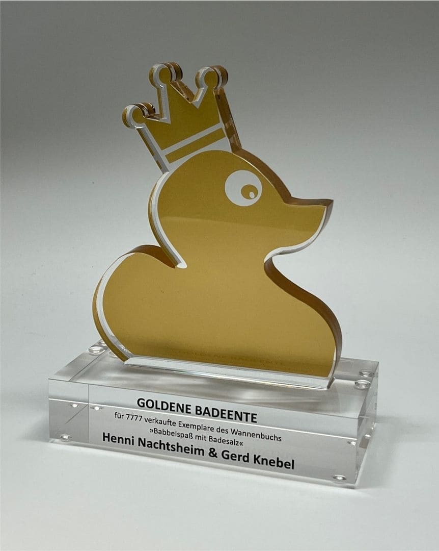 Goldene Badeente